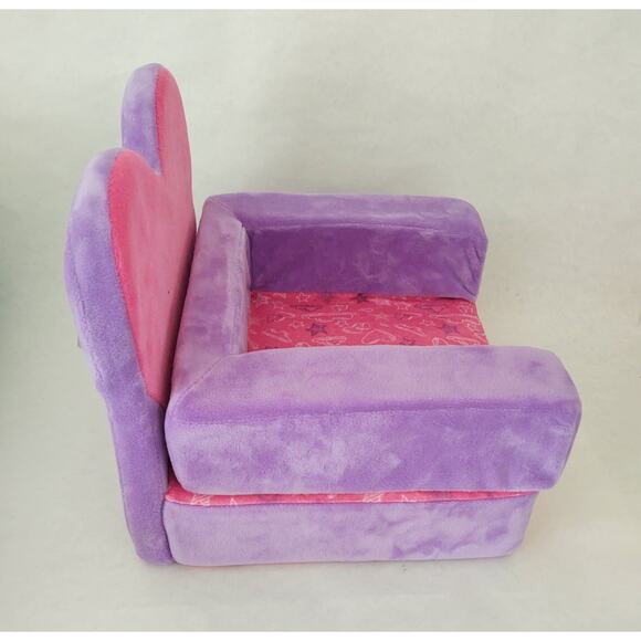 Build-A-Bear Workshop Plush Heart Chair Bed - Pink, Purple - Picture 4 of 10